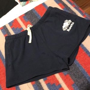 Roots Navy sweat shorts